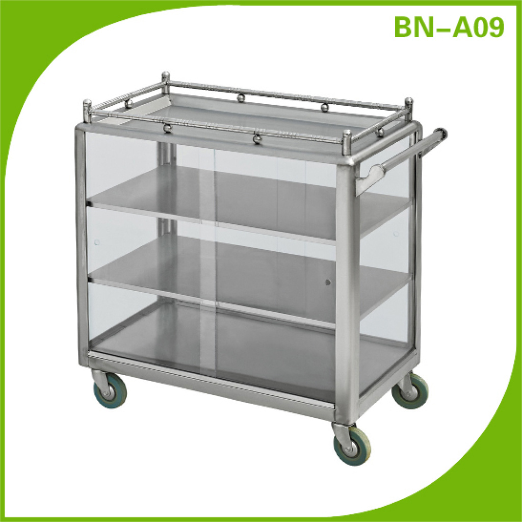 不锈钢四层点心车 糕点 早茶送餐车 酒店早茶专用点心车_ 义乌凯平