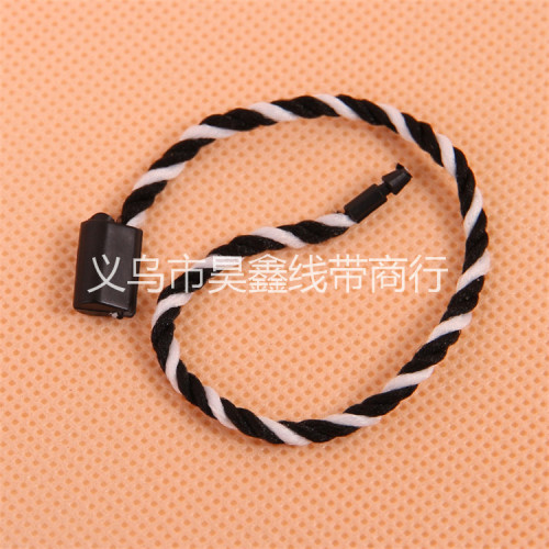 thick rope hanging grain universal clothing hanging grain tag rope black white beige bold line plastic lanyard