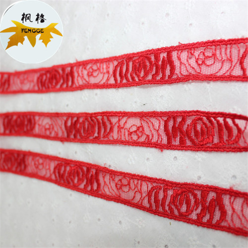 Factory Direct Sales Exquisite Mesh Festive Red Lace Accessories