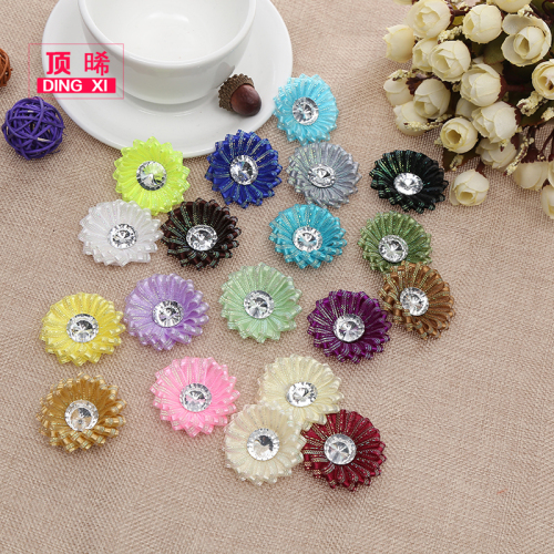 diy small decorative flowers yarn strip flower children‘s clothing accessories gift decorative flower wedding decoration flower