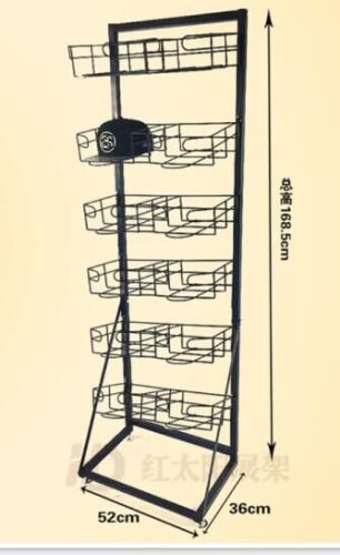 超市精品店 落地 帽架礼帽展示架鸭舌帽架草帽架摆地摊促销置物架