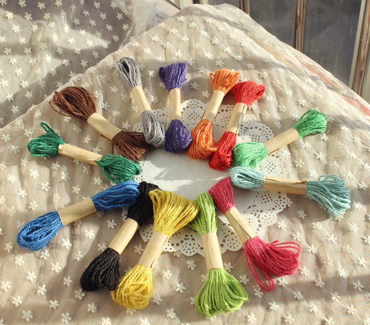 Hemp rope clip color Tag photos DIY manual packaging rope wo...