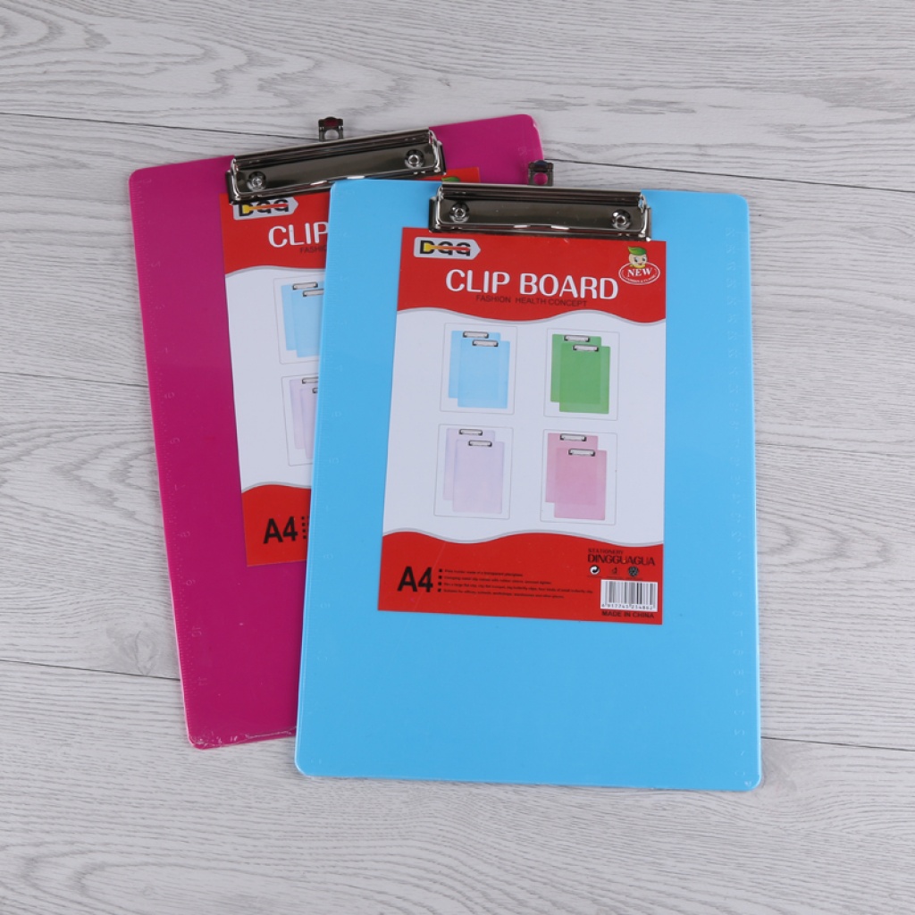 鼎呱呱办公用品硬塑料a4签字垫板文件夹板带刻度尺