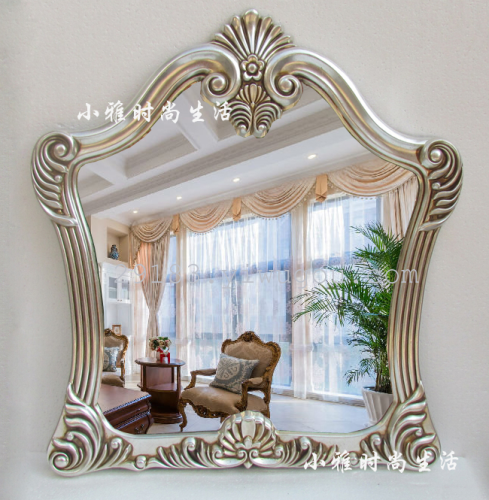 European Style Bathroom Mirror Beauty Hair Mirror Hallway Mirror KTV Villa Decorative Mirror