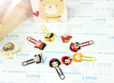 文创礼品书签 pvc环保滴胶可爱卡通小红帽童话故事主人公书签