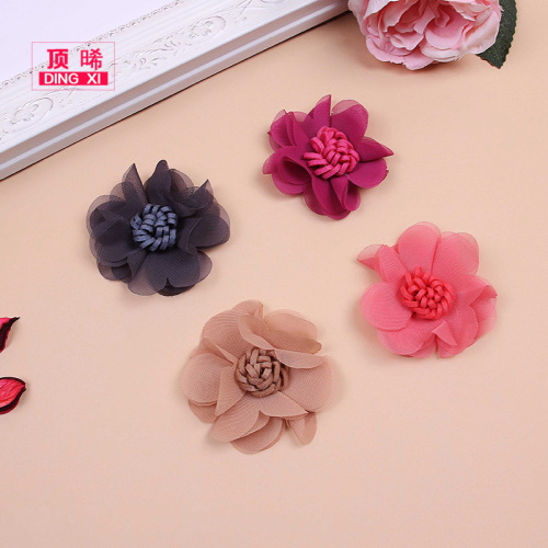 DIY Bow Flower Yarn Strip Flower Children‘s Clothing Accessories Gift Decorative Flower Wedding Decoration Flower