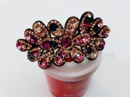 korean hair accessories imported czech rhinestone hairpin cute small butterfly side clip duck clip hairpin