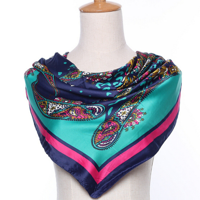 Korean version of the business general decoration of large - square - colored silk scarves direct sales.