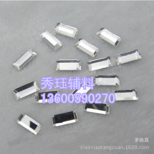 5 * 15mm Transparent Star Surface Long Strip Special-Shaped Diamond DIY Mobile Phone Clothing Accessories