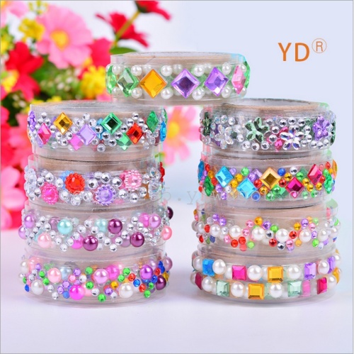 Mixed Color Diamond Tape Korean Stationery Gift Matching Printing Paper Tape
