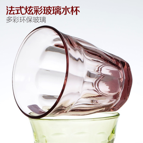 French Colorful Home Glass Creative juice Cup Beer Cup Hotel NC-8690 8691
