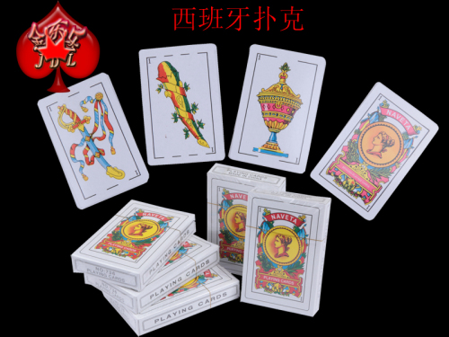 Playing Cards 40 Large Spanish Playing Cards Wide Card Poker Foreign Trade Export Spanish Brand Jin Dongle