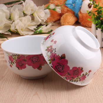 4056仿瓷碗 仿瓷大花碗 圆形密胺碗 仿瓷餐具2元批发