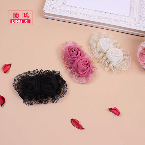 DIY Children‘s Clothing Decoration with Double-Layer Rose Material