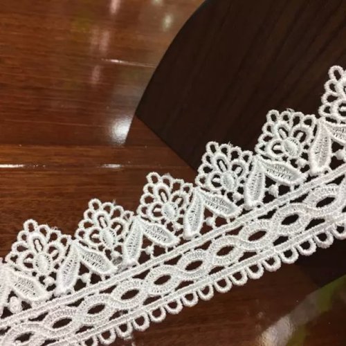 Polyester Light Bar Code Water Soluble Lace