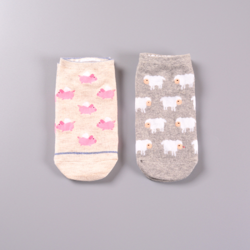 Jiacong Knitted Women‘s Boat Socks Cute Breathable Invisible Socks