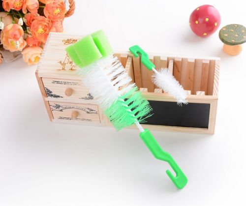 baby bottle brush/straight handle sponge head cleaning brush/pacifier brush/baby products 8026