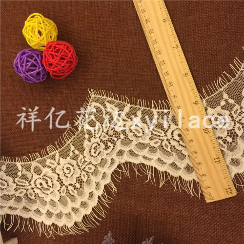 eyelash lace black and white spot underwear bra home textile non-elastic lace j261