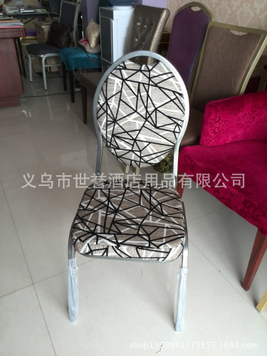 zhejiang hangzhou hotel table and chair direct selling restaurant banquet round back chair wedding banquet meeting steel chair star quality