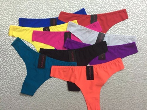 Factory Direct Sales Fashion Pure Color Bikini Underwear Women‘s Sexy Seamless Underwear T-Back T-Shaped Panties