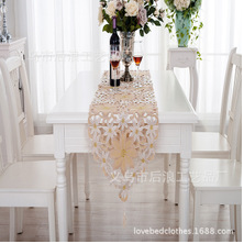 After wave gives the new style at the low selling, high-grade champagne hollow craft embroidery table flag