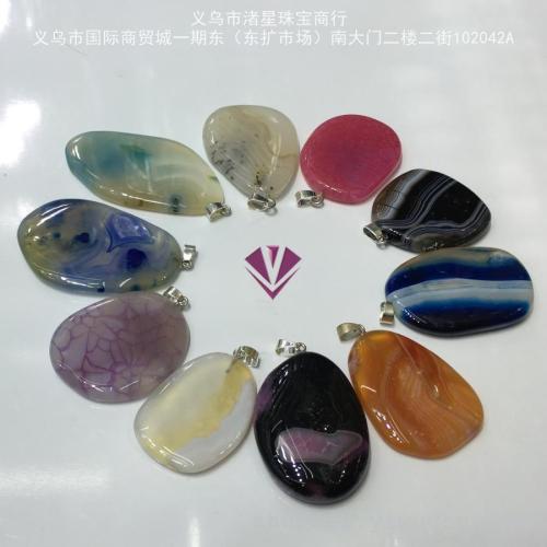 zhu xing ornament natural stone amethyst opal agate slices necklace pendant