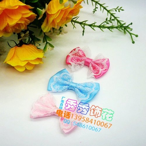 factory direct diy lace strip line double bow clothing ornament headdress accessories