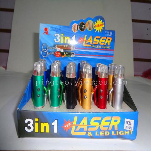 Children‘s Toy Mountaineering Buckle Light Gift Flashlight Luminous Pendant Flashing Colorful laser Light Factory Direct Sales