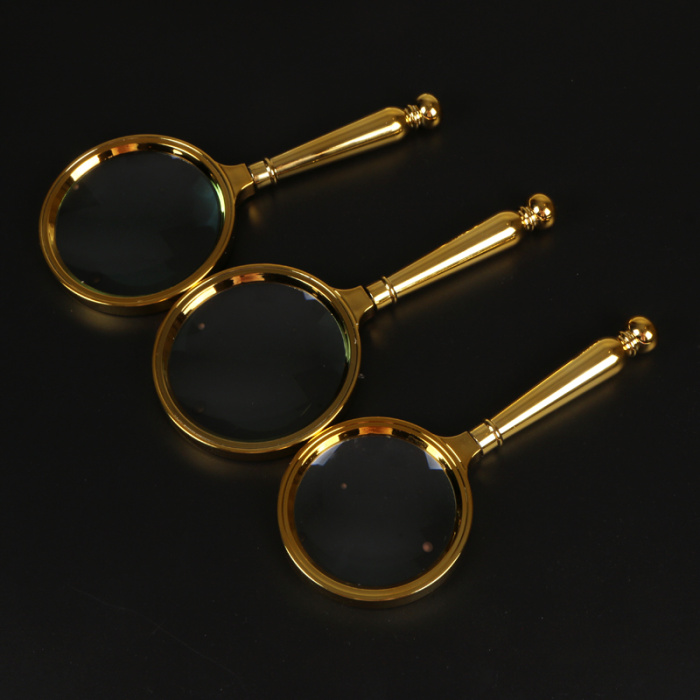 金色手柄老人阅读放大镜10倍高清光学大口径_丛理仪表_义乌国际商贸城