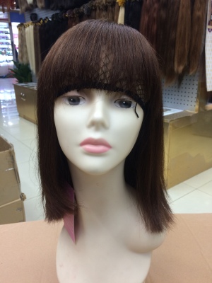 Female fashion all - hand knitted human hair set, long hair set, ironing can be dyed, manufacturers direct sales