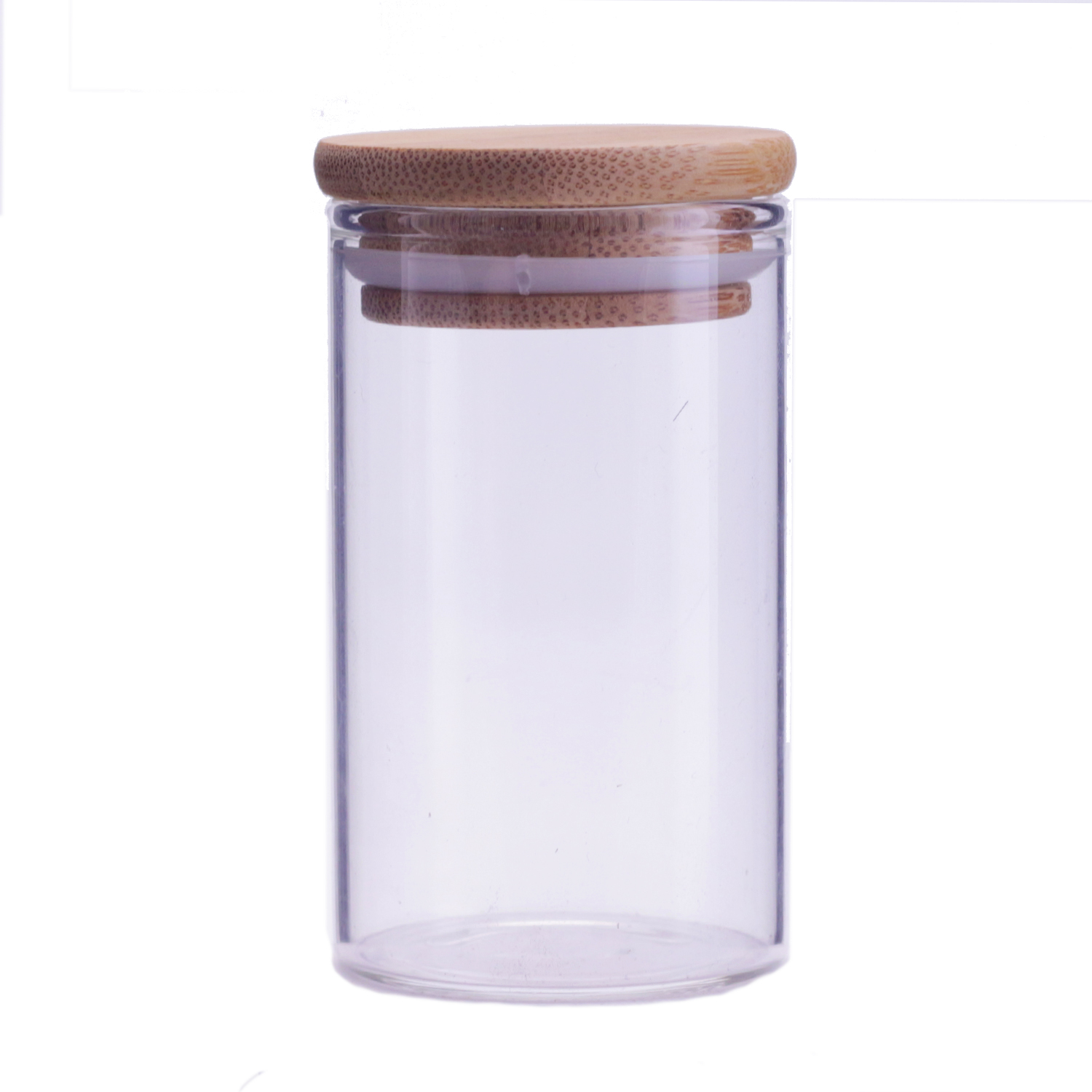 Supply 5oz glass packing jar with bamboo lid-