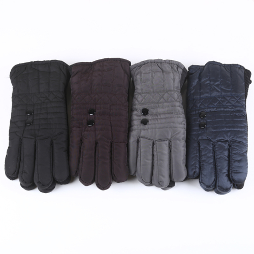 New Double-Button Cotton Men‘s Warm and Cold-Proof Gloves Wholesale