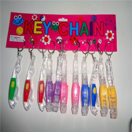 children‘s toy mini small gift keychain light luminous pendant led jaguar colorful light factory direct supply