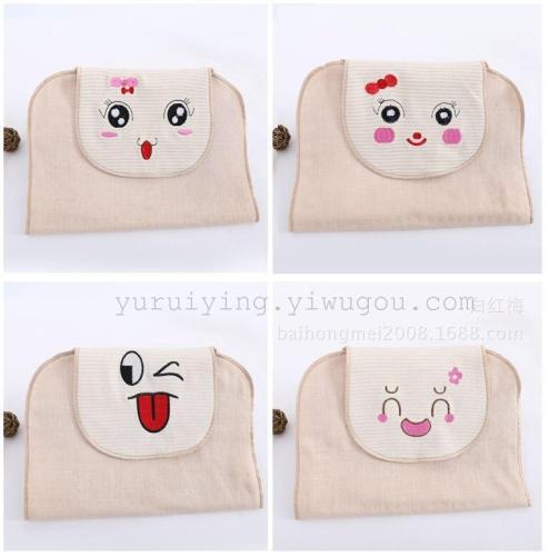 baby and child supplies color cotton sweat-isolation scarf baby sweat-absorbing towel sweat towel plus size embroidery sweat-absorbing towel