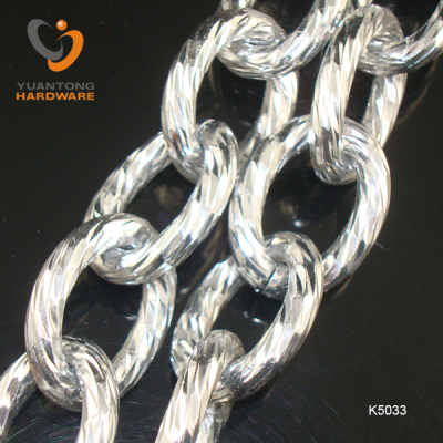 Yuantong Hardware Factory Supply Silver Aluminum Zipper Batch Pattern Aluminum Zipper O Word Aluminum Zipper