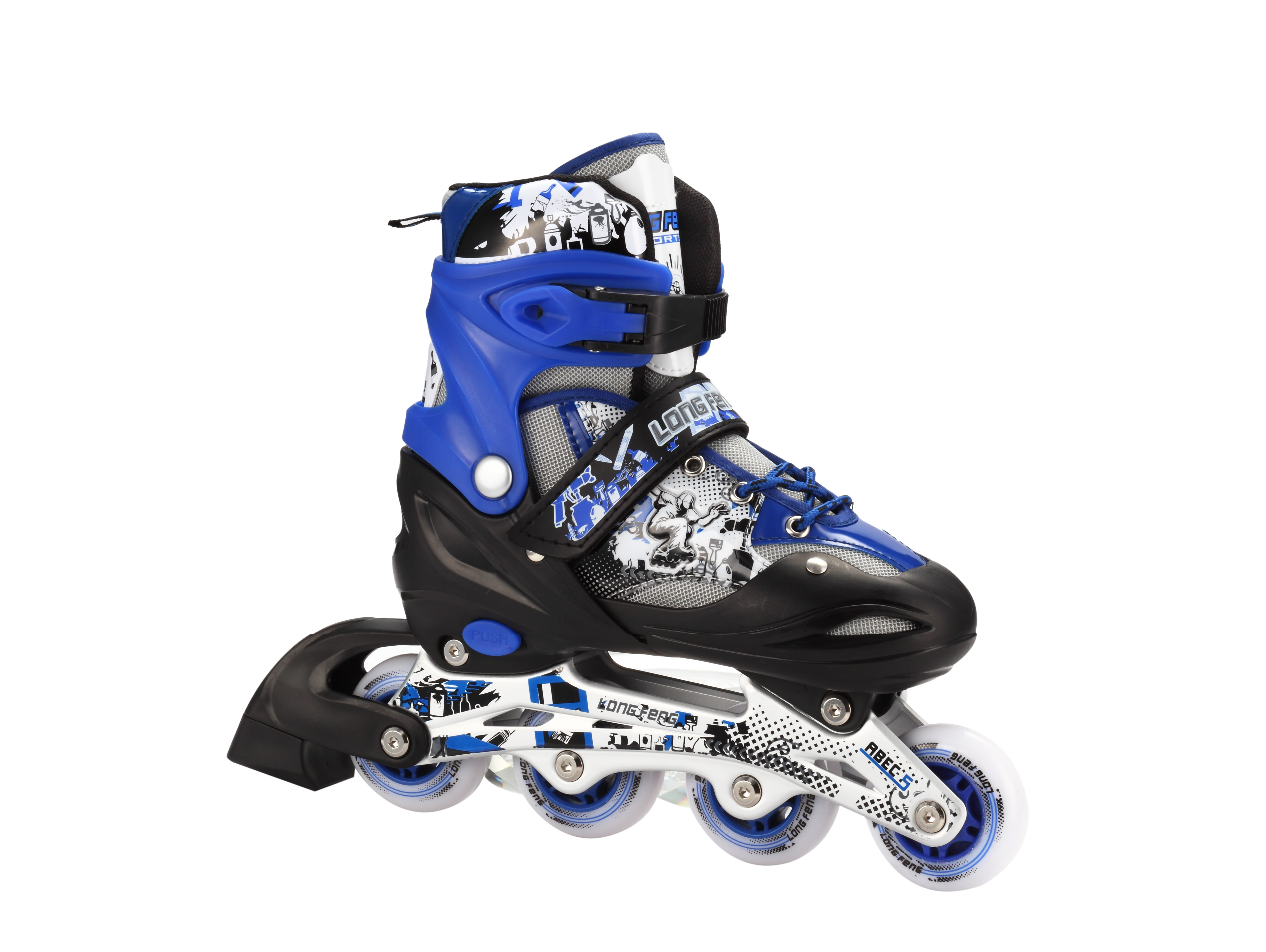 a隆峰906溜冰鞋 直排轮可调 轮滑鞋