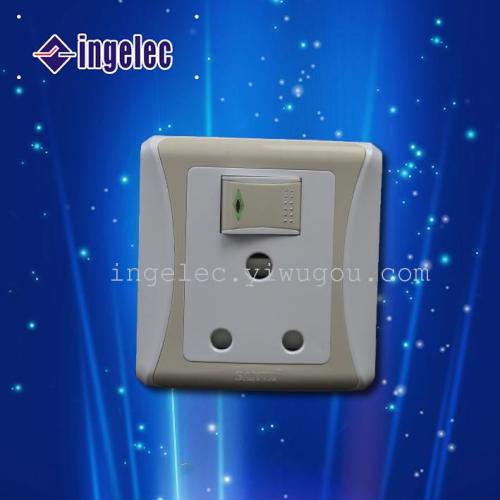 factory direct sales one open one south africa plug foreign trade 220v high quality wall switch socket