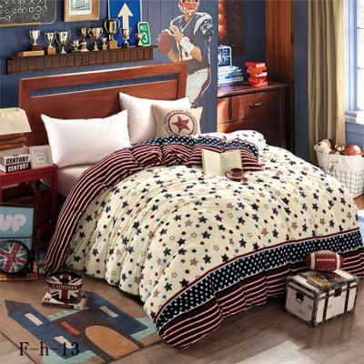 Manufacturer's foreign trade wholesale european-style flannel quilt four pieces