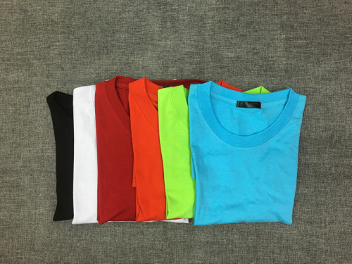 factory direct selling multi-color cvc round neck short sleeve t-shirt cultural shirt class clothes customized summer about