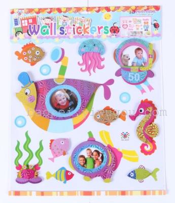 The room wall decoration stickers affixed frame combination of three-dimensional wall stickers