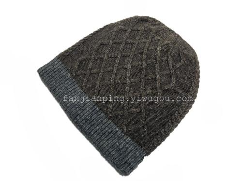winter warm thickened double-layer cashmere computer jacquard dual-use casual ski hat
