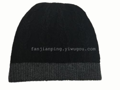 winter warm thickened double-layer cashmere computer jacquard dual-use leisure ski hat