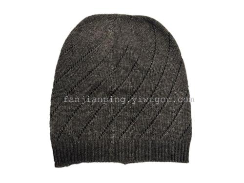 200 top order thin spring and autumn european and american long high-end cashmere knitted casual fashion hat