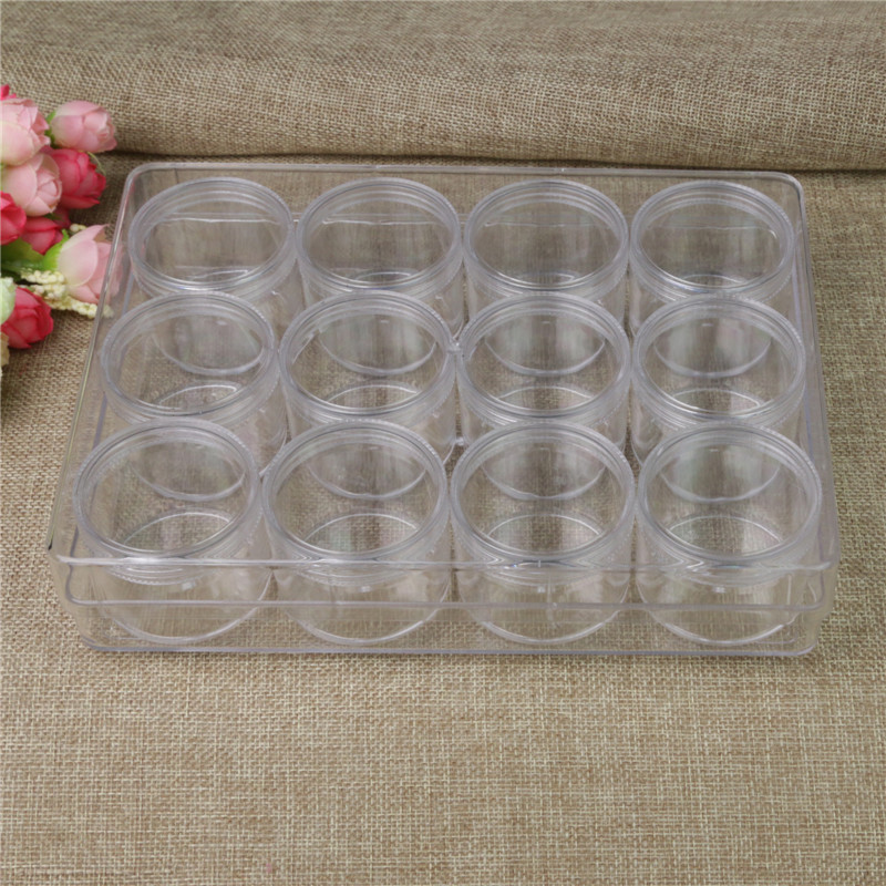 12 round Multi-Function PS Storage Box Transparent Classific...