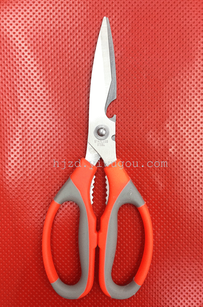kitchen multi-function scissors， walnut clip chicken bone scissors， stainless steel food scissors