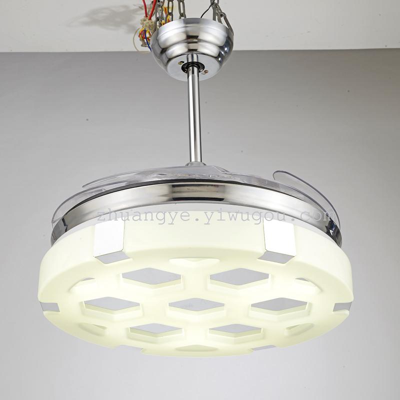 Details about / 42/" Modern Invisible Ceiling Fan Light LED Remote Control Pendant Chandelier