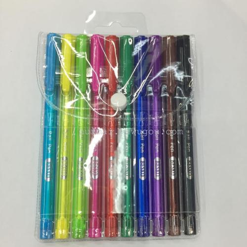 10-color triangle color ballpoint pen 1.0mm