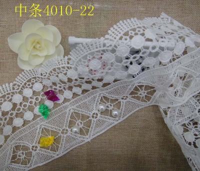 Lace, water soluble lace milk silk embroidery polyester