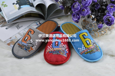 Exports to the Nordic environmental protection foreign trade fly home slippers short plush electric embroidered slippers