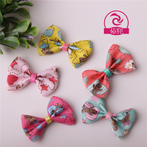Spot Supply Printing Polyester Belt Small Bowknot DIY Hair Ornaments Accessories Accessories
